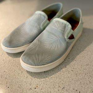 Olukai Pehuea Women’s Size 8 Slip On Shoe Pale Moss Mint Green